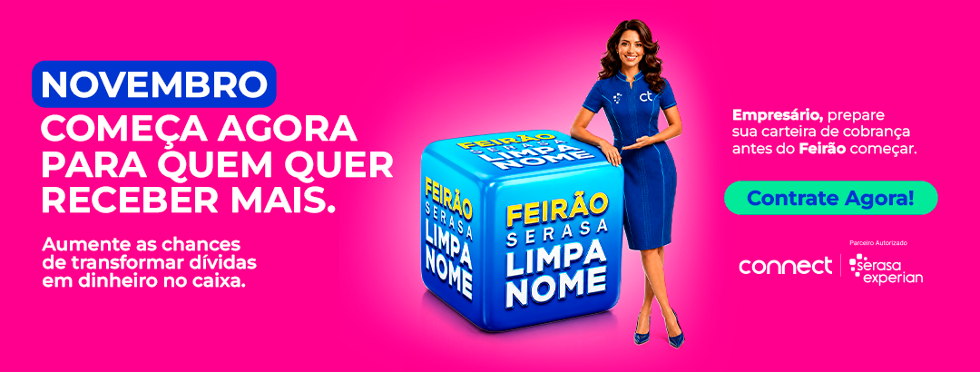 Novembro começa agora para quem quer receber mais. Prepare sua carteira de cobrança para o Feirão Serasa Limpa Nome. Contrate agora.